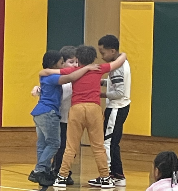 huddle in gym
